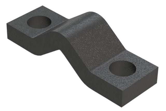 TOOL BAR STRAP 3/4'' x 2'' WITH 1'' ROUND HOLE  (6.75'' LONG)