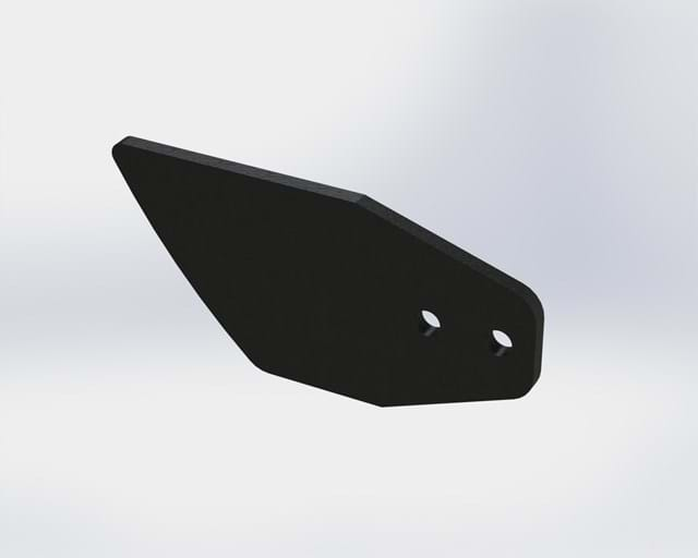 DISC SCRAPER FOR WISHEK FROM 3/8'' AR W/2 HOLES(CAD #105216)